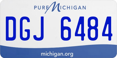 MI license plate DGJ6484