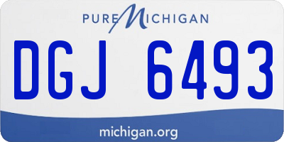 MI license plate DGJ6493