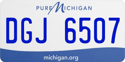MI license plate DGJ6507