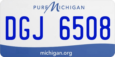 MI license plate DGJ6508