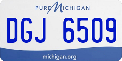 MI license plate DGJ6509