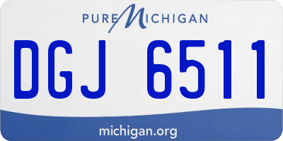 MI license plate DGJ6511