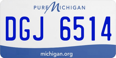 MI license plate DGJ6514