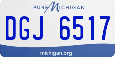 MI license plate DGJ6517