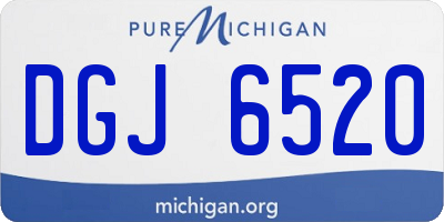 MI license plate DGJ6520
