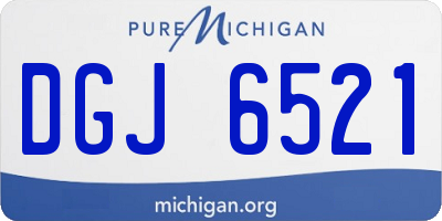 MI license plate DGJ6521