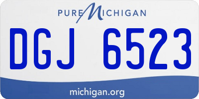 MI license plate DGJ6523