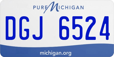 MI license plate DGJ6524
