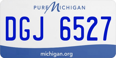 MI license plate DGJ6527