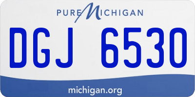 MI license plate DGJ6530