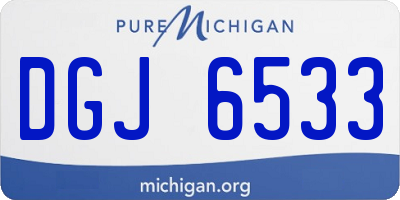 MI license plate DGJ6533