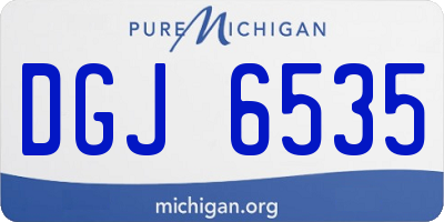 MI license plate DGJ6535