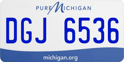 MI license plate DGJ6536