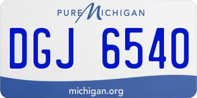 MI license plate DGJ6540