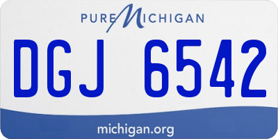 MI license plate DGJ6542
