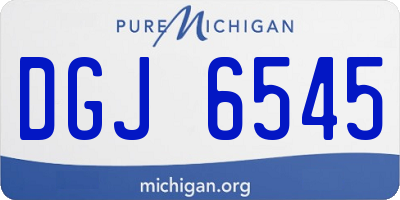 MI license plate DGJ6545