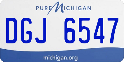 MI license plate DGJ6547