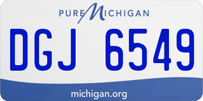 MI license plate DGJ6549