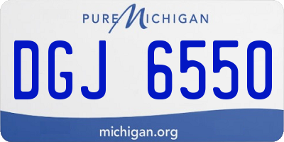 MI license plate DGJ6550