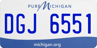 MI license plate DGJ6551