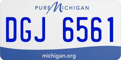 MI license plate DGJ6561