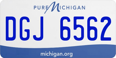 MI license plate DGJ6562
