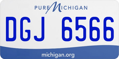 MI license plate DGJ6566