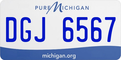 MI license plate DGJ6567