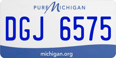 MI license plate DGJ6575