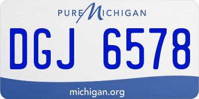 MI license plate DGJ6578