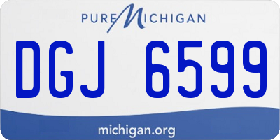 MI license plate DGJ6599