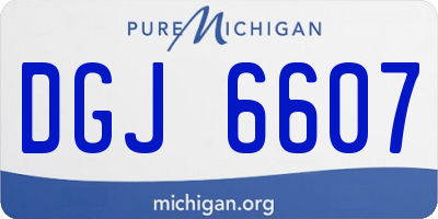 MI license plate DGJ6607