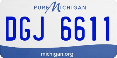 MI license plate DGJ6611