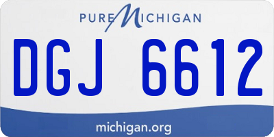 MI license plate DGJ6612