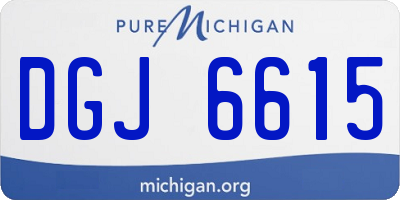 MI license plate DGJ6615