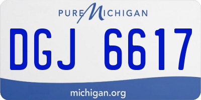 MI license plate DGJ6617