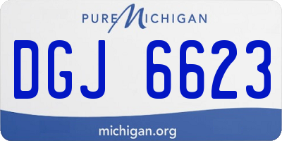 MI license plate DGJ6623
