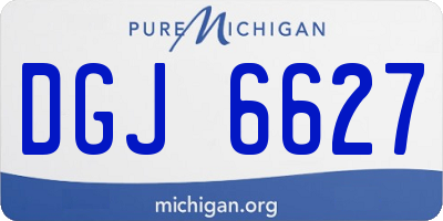 MI license plate DGJ6627