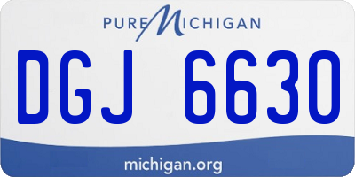 MI license plate DGJ6630