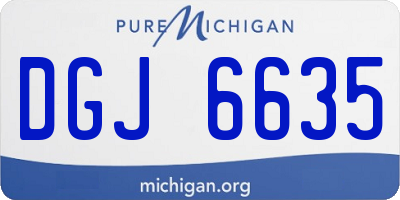 MI license plate DGJ6635