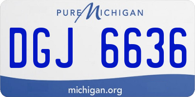 MI license plate DGJ6636