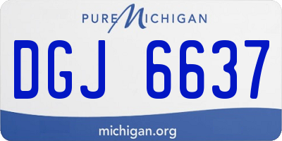 MI license plate DGJ6637