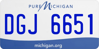 MI license plate DGJ6651