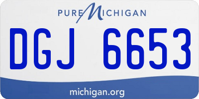 MI license plate DGJ6653