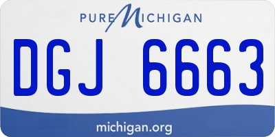 MI license plate DGJ6663
