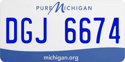 MI license plate DGJ6674