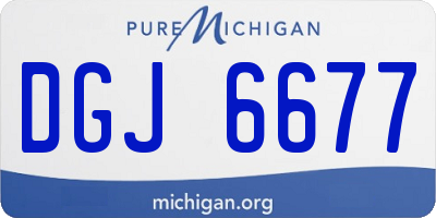 MI license plate DGJ6677