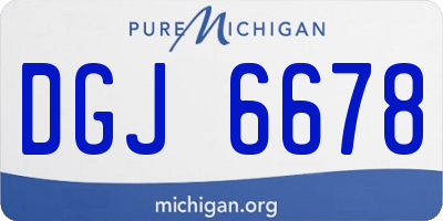 MI license plate DGJ6678