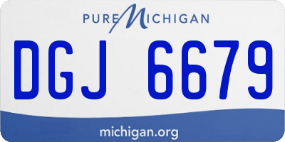 MI license plate DGJ6679