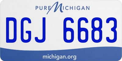 MI license plate DGJ6683